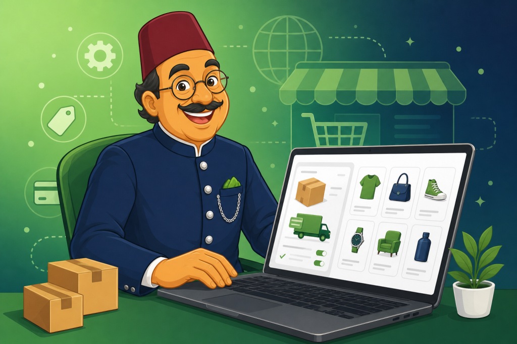 Online store and marketplace website design — Kompally Market retail corridor