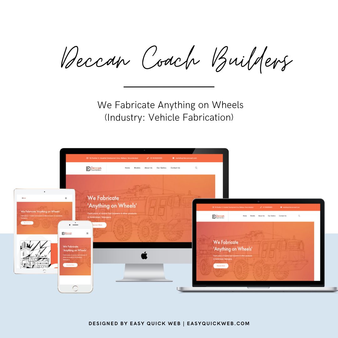 Deccan Coach Builders website by EasyQuickWeb