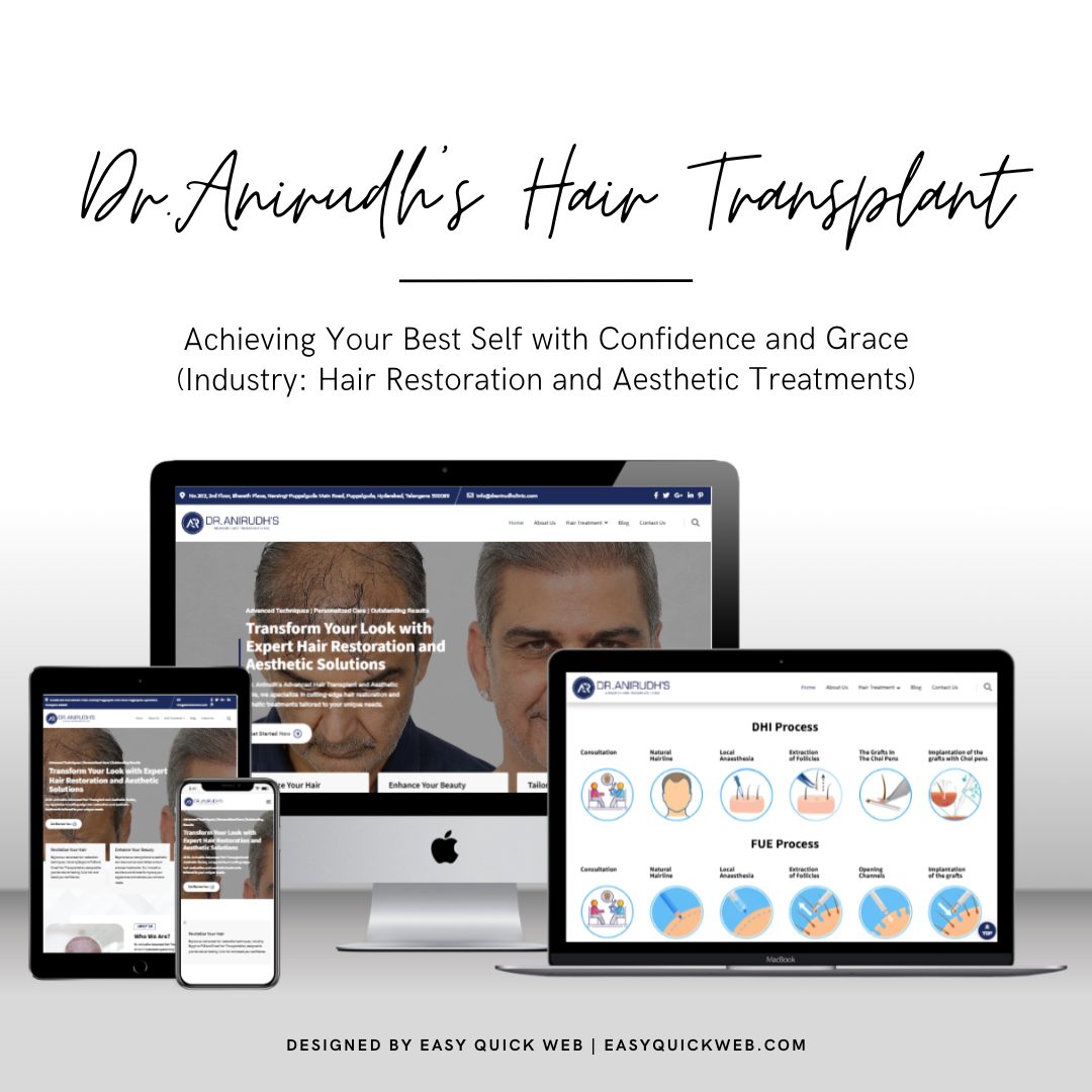 Dr. Anirudh's Hair Transplant website by EasyQuickWeb