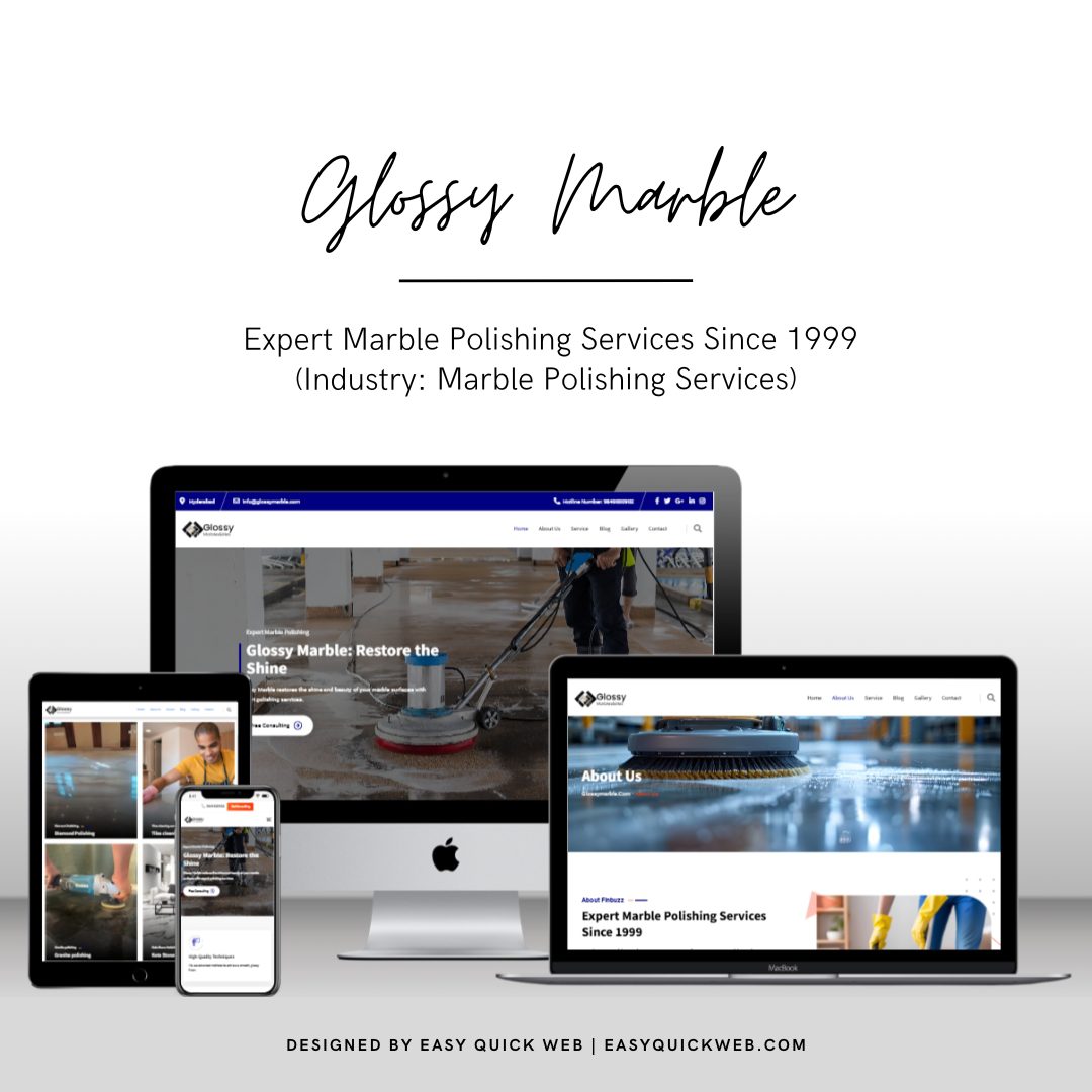 Glossy Marble website by EasyQuickWeb