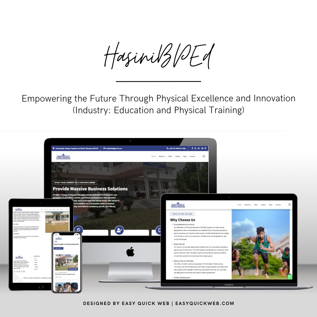 Hasini BPEd website by EasyQuickWeb