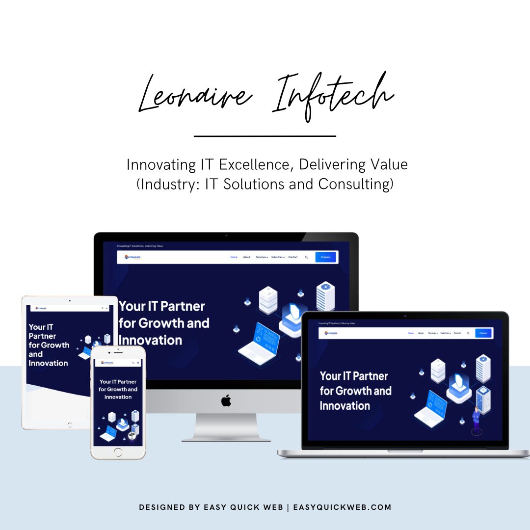 Leonaire Infotech website by EasyQuickWeb