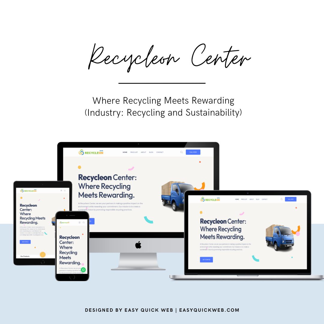 Recycleon Center website by EasyQuickWeb