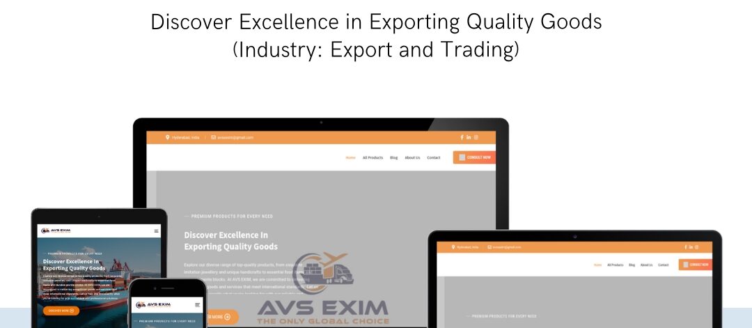 Export and trading website design