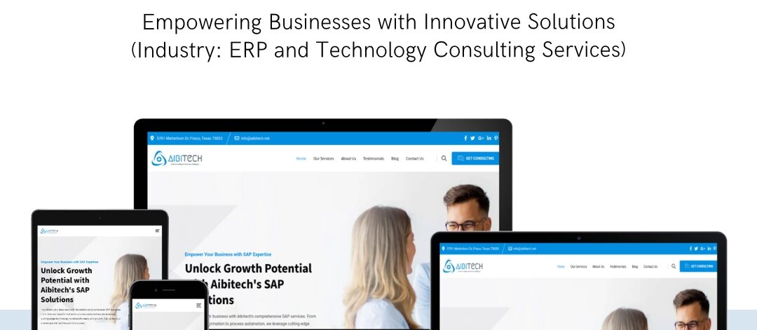 Aibitech ERP consulting website designed by EasyQuickWeb