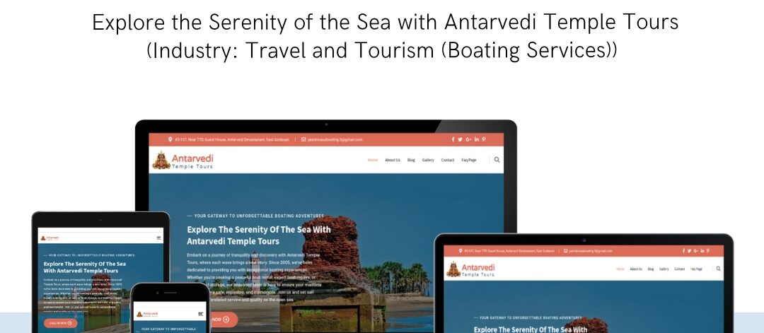 Antarvedi Temple Tours boating services website by EasyQuickWeb