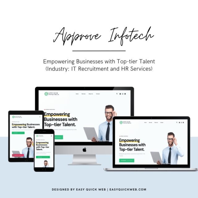 IT recruitment website for Approve Infotech by EasyQuickWeb