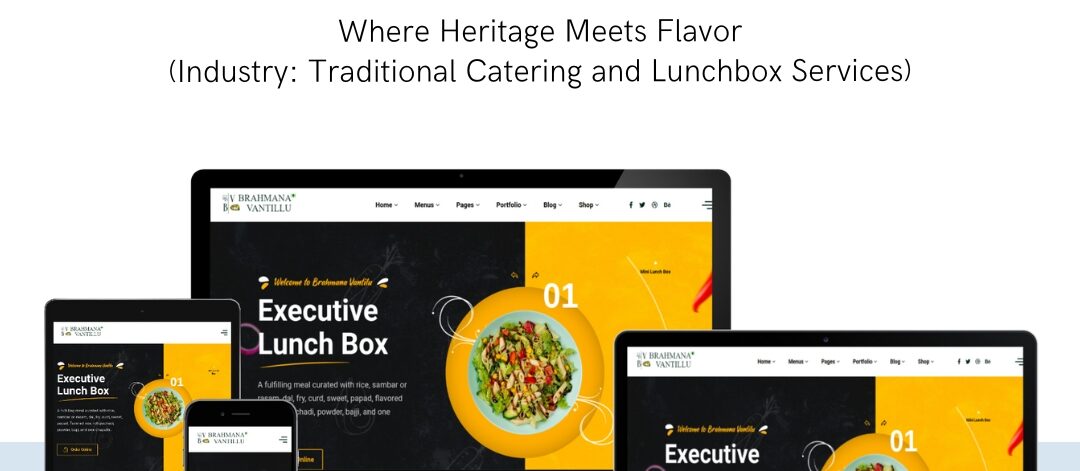 Traditional Catering Services Website Design by EasyQuickWeb