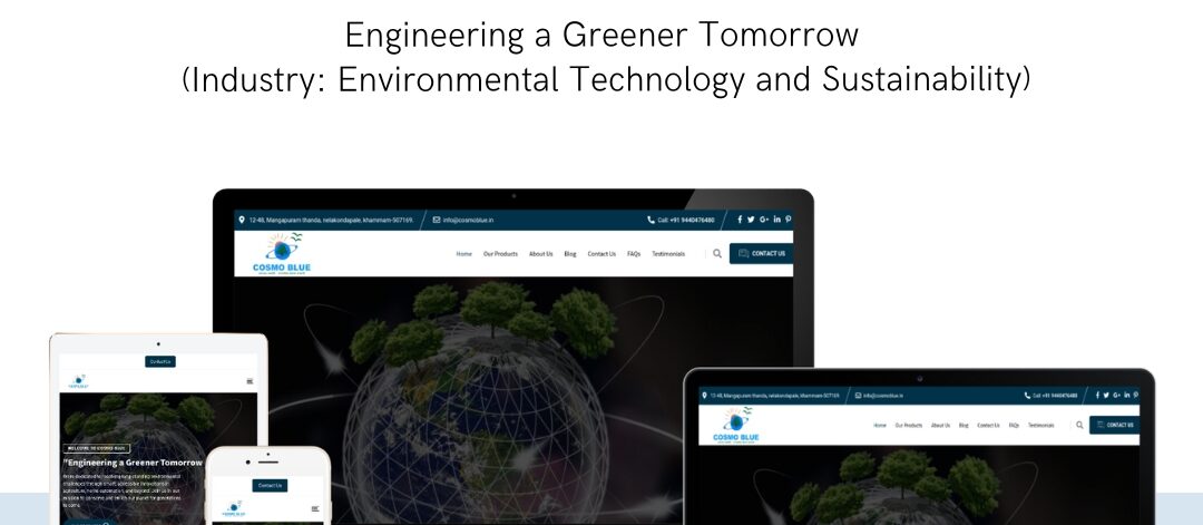 EasyQuickWeb designed a responsive, SEO-friendly website for COSMO BLUE, showcasing their environmental technology and sustainability solutions.