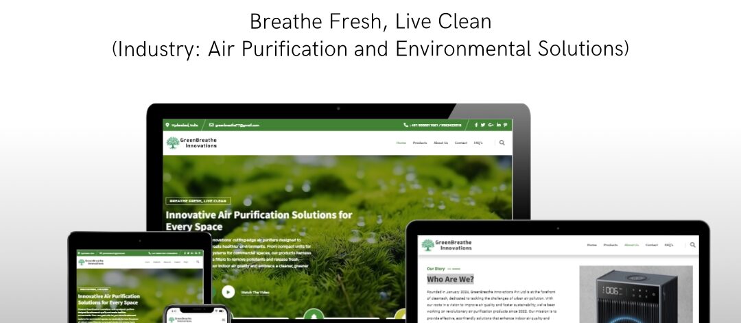 Air Purification Website by EasyQuickWeb.