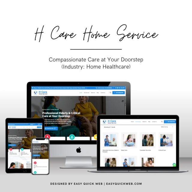 Home Healthcare Website Design by EasyQuickWeb