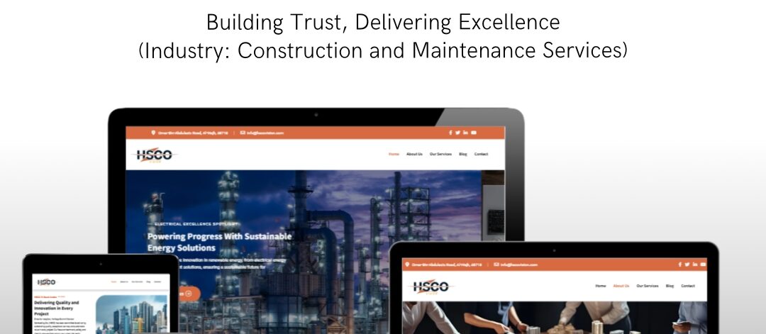 HSCO Vision industrial and construction website by EasyQuickWeb.