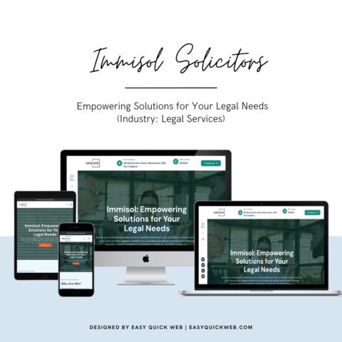 Immisol Solicitors law firm solutions and Legal Services website design by EasyQuickWeb