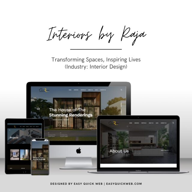 Interior design website by EasyQuickWeb