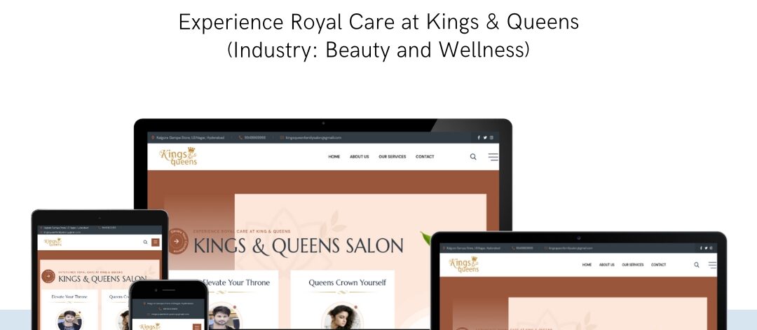 Luxury beauty salon website by EasyQuickWeb.