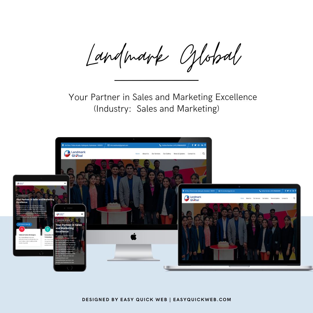 Professional sales and marketing website by EasyQuickWeb