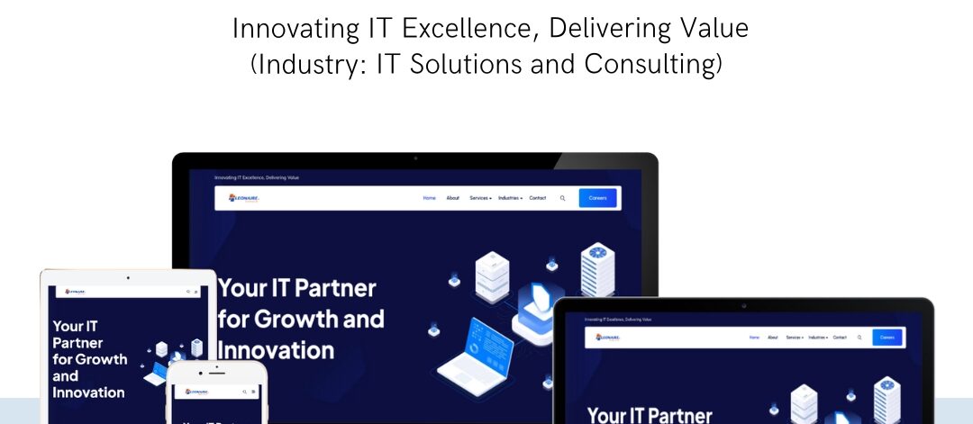 Custom IT consulting website design by EasyQuickWeb