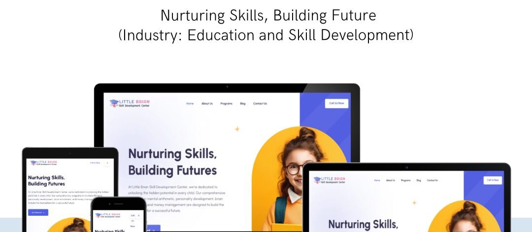 Little Brian skill development website design by EasyQuickWeb