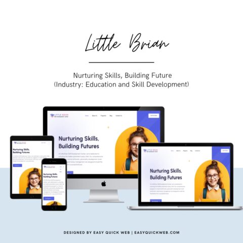 Little Brian skill development website design by EasyQuickWeb