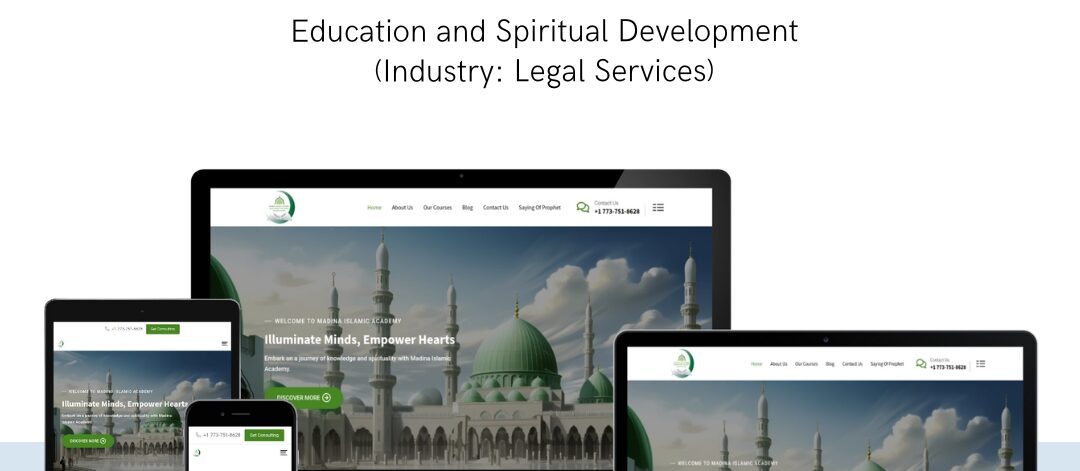 Madina Islamic Academy education website by EasyQuickWeb