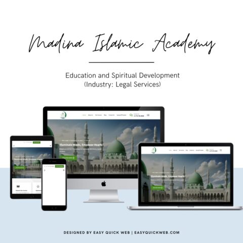 Madina Islamic Academy education website by EasyQuickWeb