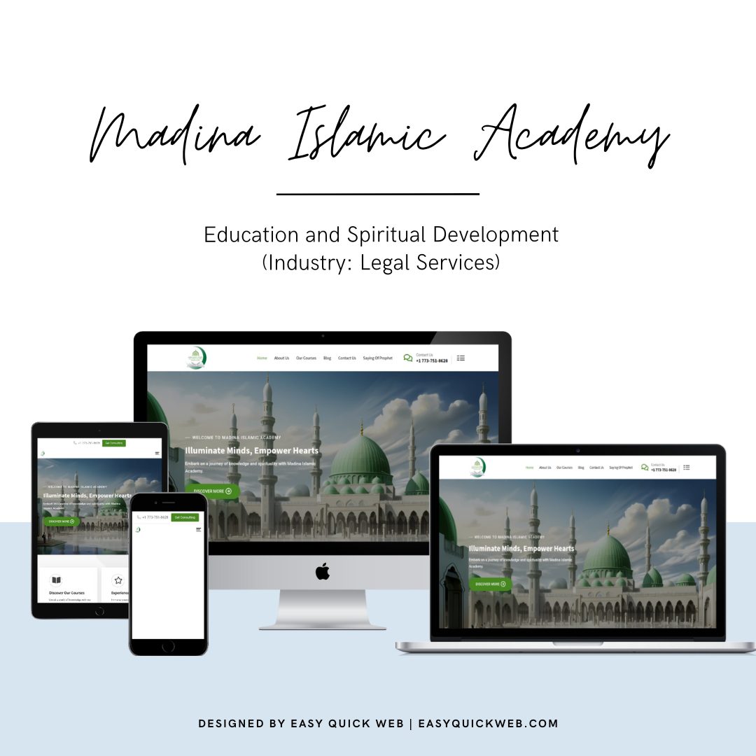 SEO-focused education platform for Madina Islamic Academy