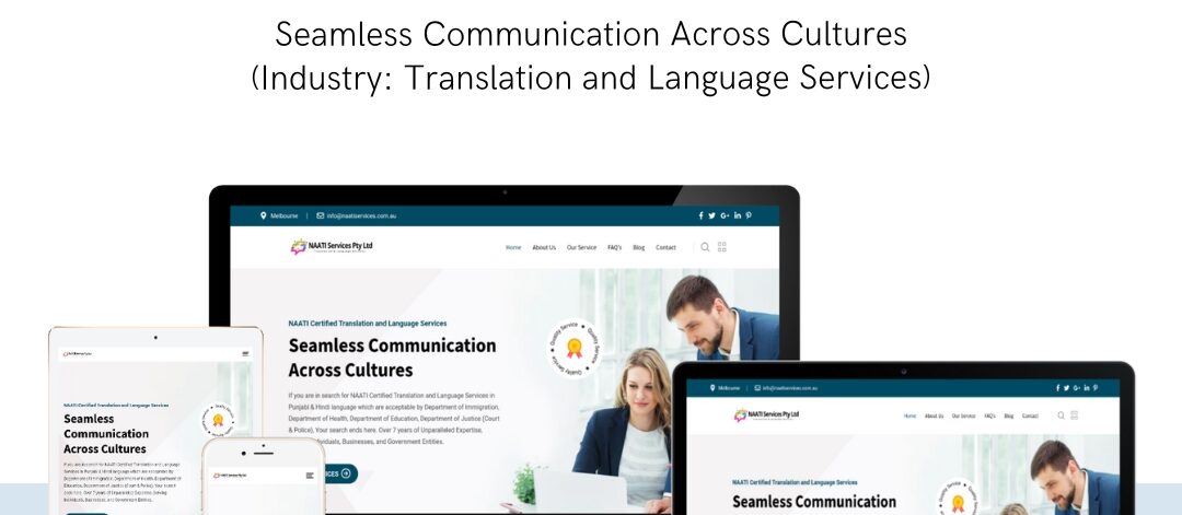 NAATI Services certified translation Solutions website designed by EasyQuickWeb