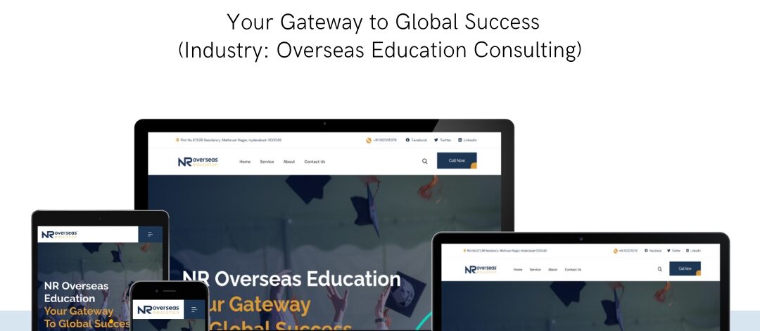 NR Overseas Education consultancy website design by EasyQuickWeb