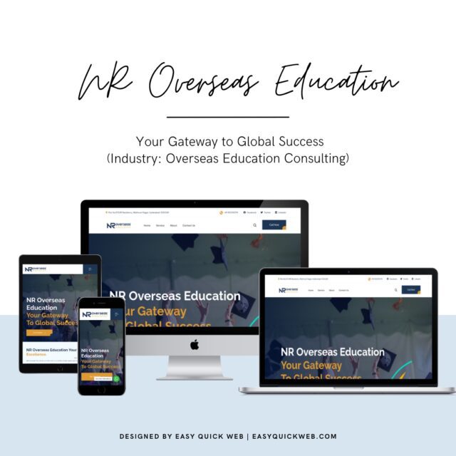 NR Overseas Education consultancy website design by EasyQuickWeb