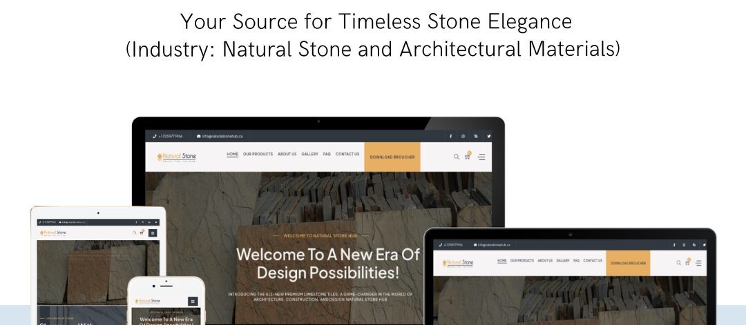 Natural Stone Hub website showcasing premium architectural materials by EasyQuickWeb