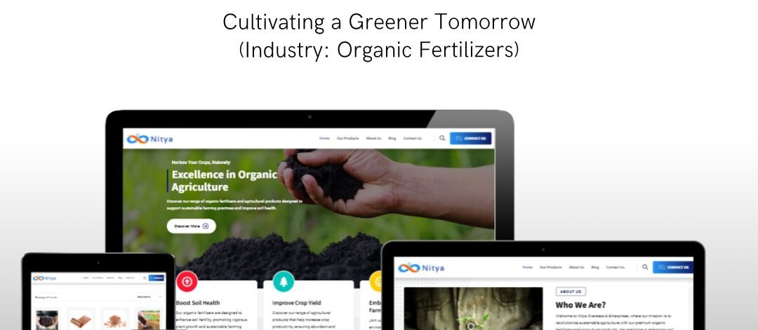 Nitya Overseas organic fertilizer website design by EasyQuickWeb"