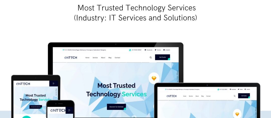 ONTECH Solutions IT services website design by EasyQuickWeb