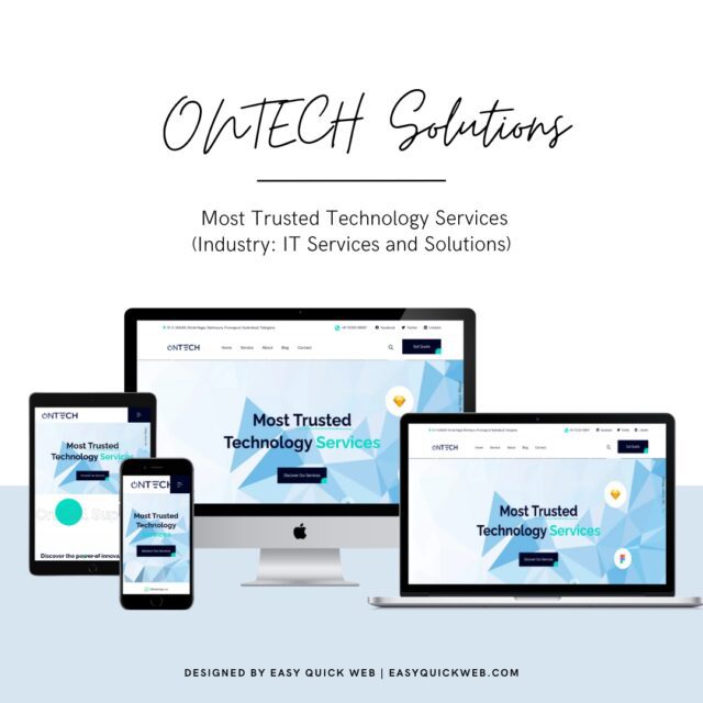 ONTECH Solutions IT services website design by EasyQuickWeb