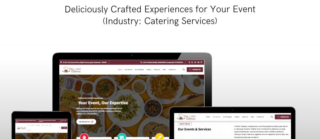 Pallavi Caterers catering services website designed by EasyQuickWeb