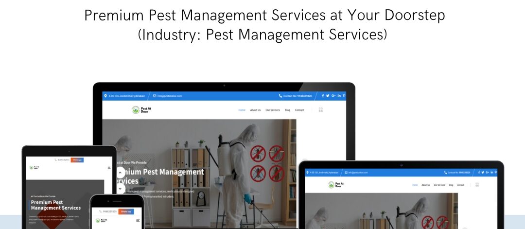 Pest At Door pest control solutions website design by EasyQuickWeb