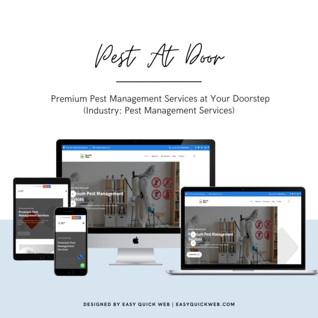 Pest At Door pest control solutions website design by EasyQuickWeb