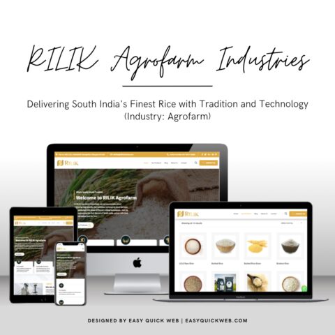 RILIK Agrofarm Industries website designed by EasyQuickWeb