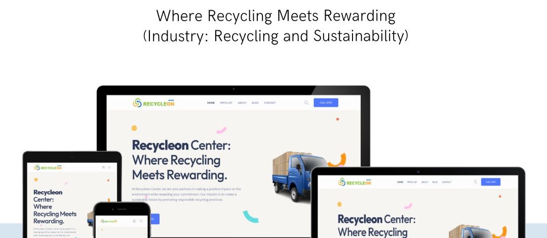 Responsive recycling and sustainability website design by EasyQuickWeb