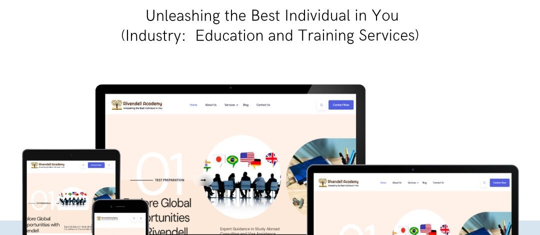 Rivendell Academy Educational website design showcasing education services, designed by EasyQuickWeb