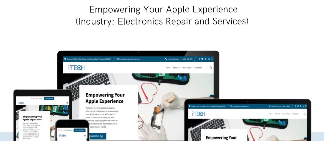 Apple repair website by EasyQuickWeb.