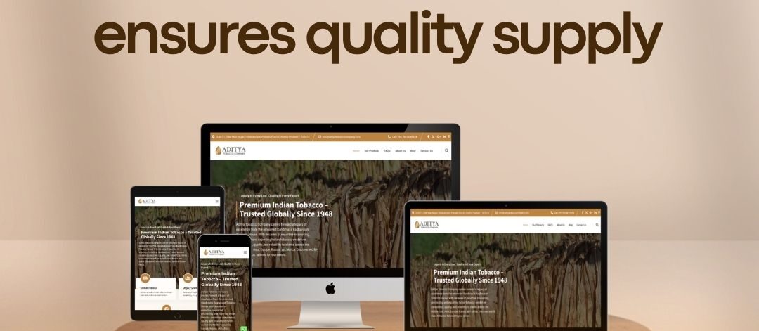 Tobacco manufacturing website design